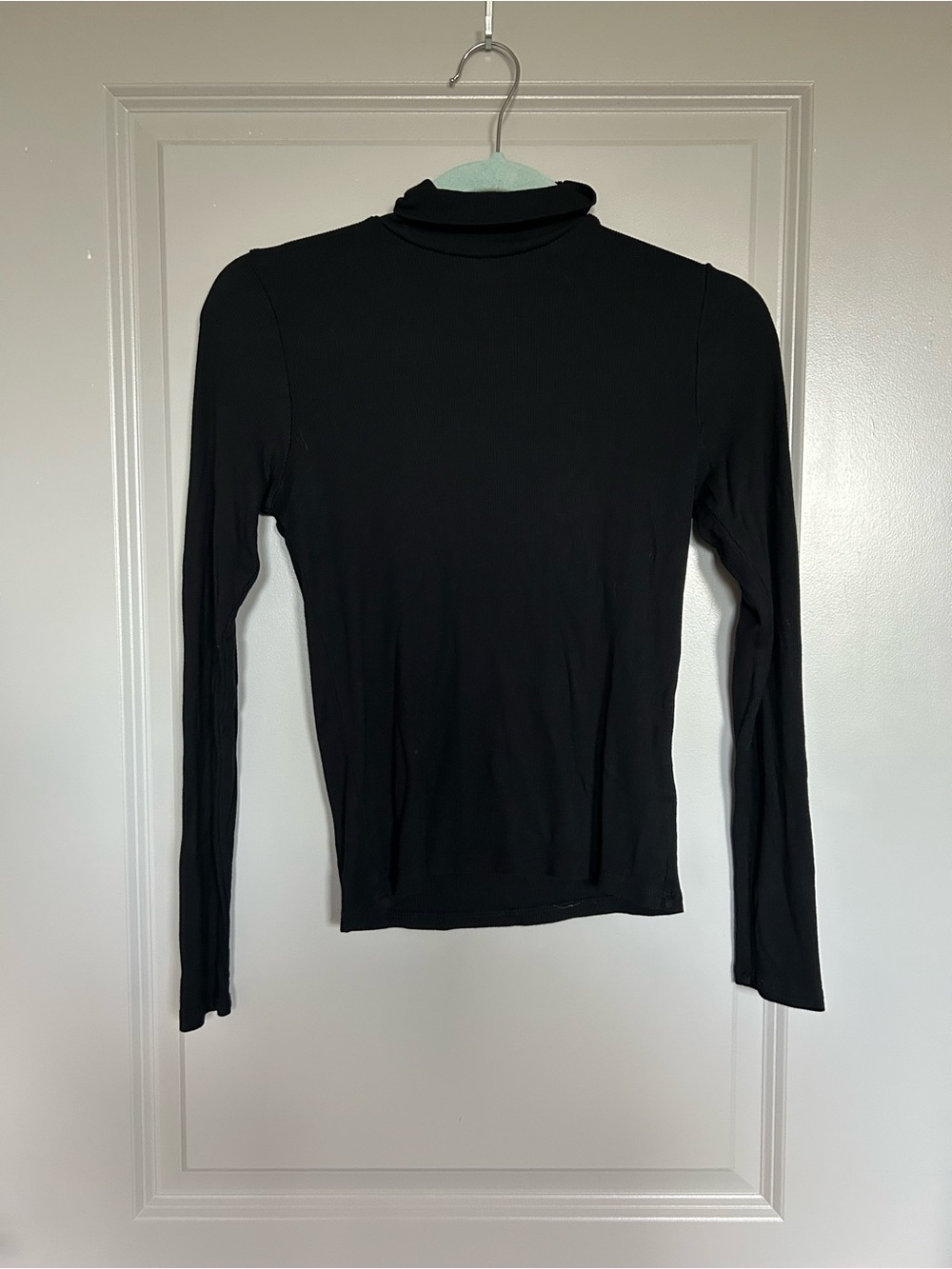 Marine Layer Black Long Sleeve Slim Turtleneck